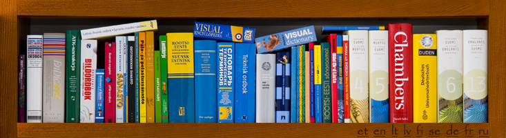 ordböcker och referensverk i vårt kontor