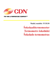 CDN TCH130 šokolaaditermomeeter: kasutusjuhend eesti, läti ja leedu keeles, küljendus