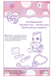 Hasbro My Little Pony ārsta piederumu rotaļu komplekts: lietošanas instrukcija igauņu, latviešu un lietuviešu valodā, maketēšana
