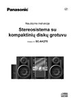 Panasonic SC-AK270 micro stereo system user instructions in Lithuanian + layout