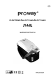 Proway JY-A-8L jahutus- ja soojenduskast: kasutusjuhend leedu keeles, küljendus