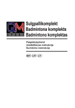 QM-Sport badmintona komplekts: lietošanas instrukcija igauņu, latviešu un lietuviešu valodā, maketēšana