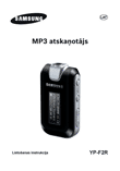 Samsung YP-F2R MP3 atskaņotājs: lietošanas instrukcija latviešu valodā, maketēšana