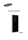 Samsung YP-K3J MP3 atskaņotājs: lietošanas instrukcija latviešu valodā, maketēšana