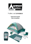 Sarda 7in1 Combo Outdoor teltta: käyttöohje viron- ja latviankielellä, taitto