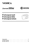Yashica Zoomate 120 fotokamera: lietošanas instrukcija igauņu, latviešu un lietuviešu valodā, maketēšana