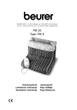 Beurer FW20 foot warmer Estonian+Latvian+Lithuanian instructions manual cover layout