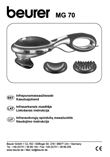 Beurer MG70 infrared massage device Estonian, Latvian, Lithuanian instructions manual cover layout