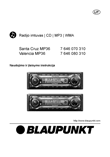 Blaupunkt Santa Cruz MP36 CD-vastaanotin: käyttöohje liettuankielellä, taitto