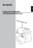 Estonian translation of user manual for Brother M3034D ocerlock machine