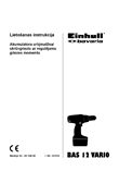 Einhell BAS12 VARIO cordless drill Latvian instructions manual cover layout