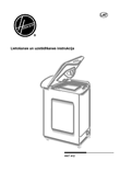 Hoover HNT 412 skalbimo mašina: naudojimo instrukcija latvių kalba, maketuotas tekstas