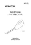 Kenwood KN4500 electric knife Estonian, Lithuanian instructions manual cover layout