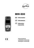 Mediwave MW900 alcometer user instructions in Estonian, Latvian and Lithuanian,  layout