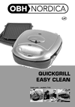 Nordica Easy Clean grill Latvian instructions manual cover layout