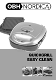 Nordica 7102 Easy Clean QuickGrill Lithuanian instructions manual cover layout