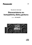 Panasonic SC-AK270 micro stereo system user instructions in Lithuanian. layout