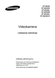 Samsung VP-MX20 vaizdo kamera: naudojimo instrukcija latvių kalba, maketuotas tekstas
