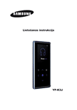 Samsung HT-XQ100 YP-K3J MP3 player Latvian instructions manual cover layout