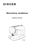 Singer 3116 sewing machine Lithuanian instructions manual cover layout