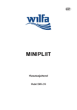 Wilfa EMK218 mini stove with grill Estonian instructions manual cover layout