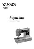Yamata FY 811 siuvimo mašina: naudojimo instrukcija latvių kalba, maketuotas tekstas